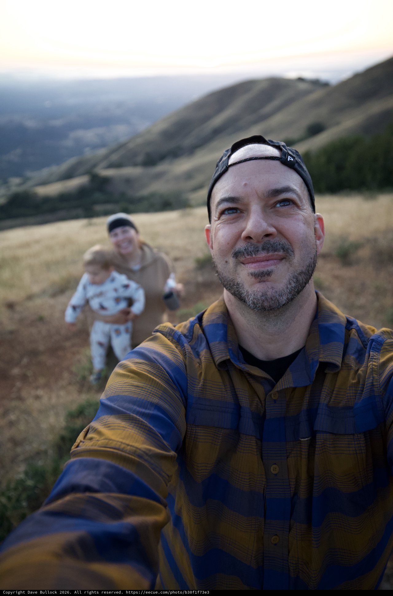 Family Selfie at Golden Hour on Mount Diablo