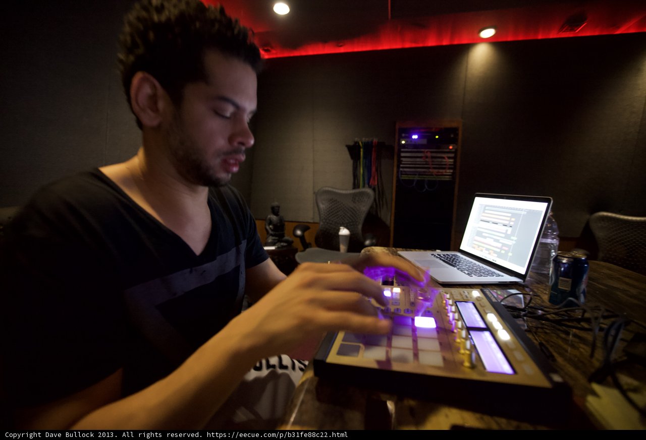 Recording Studio Laptop Session