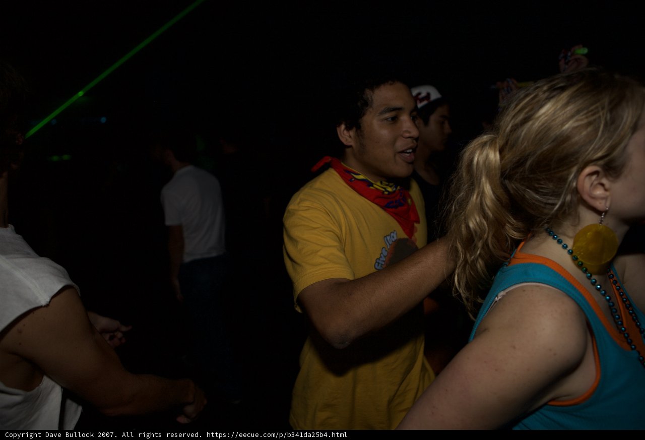 Nightclub Partygoers Enjoying the Beat as One Man Dances