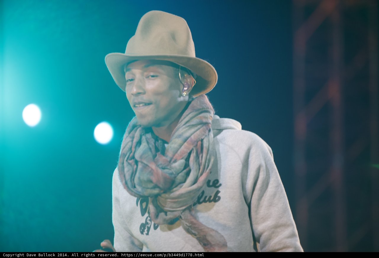 Pharrell Williams Rocks a Sun Hat and Cowboy Hat Combo at Coachella