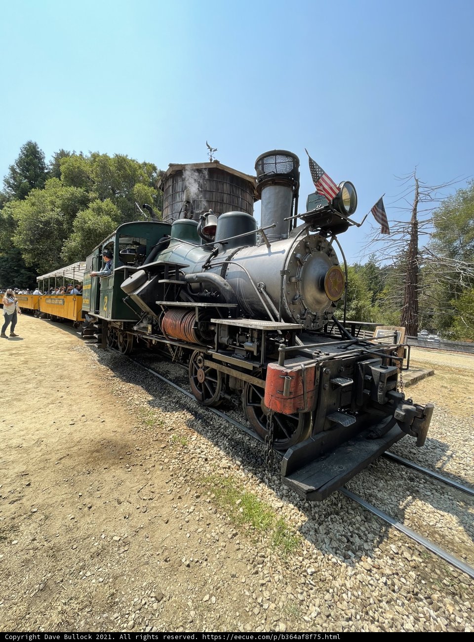 Classic Locomotive on the Railroad Tracks