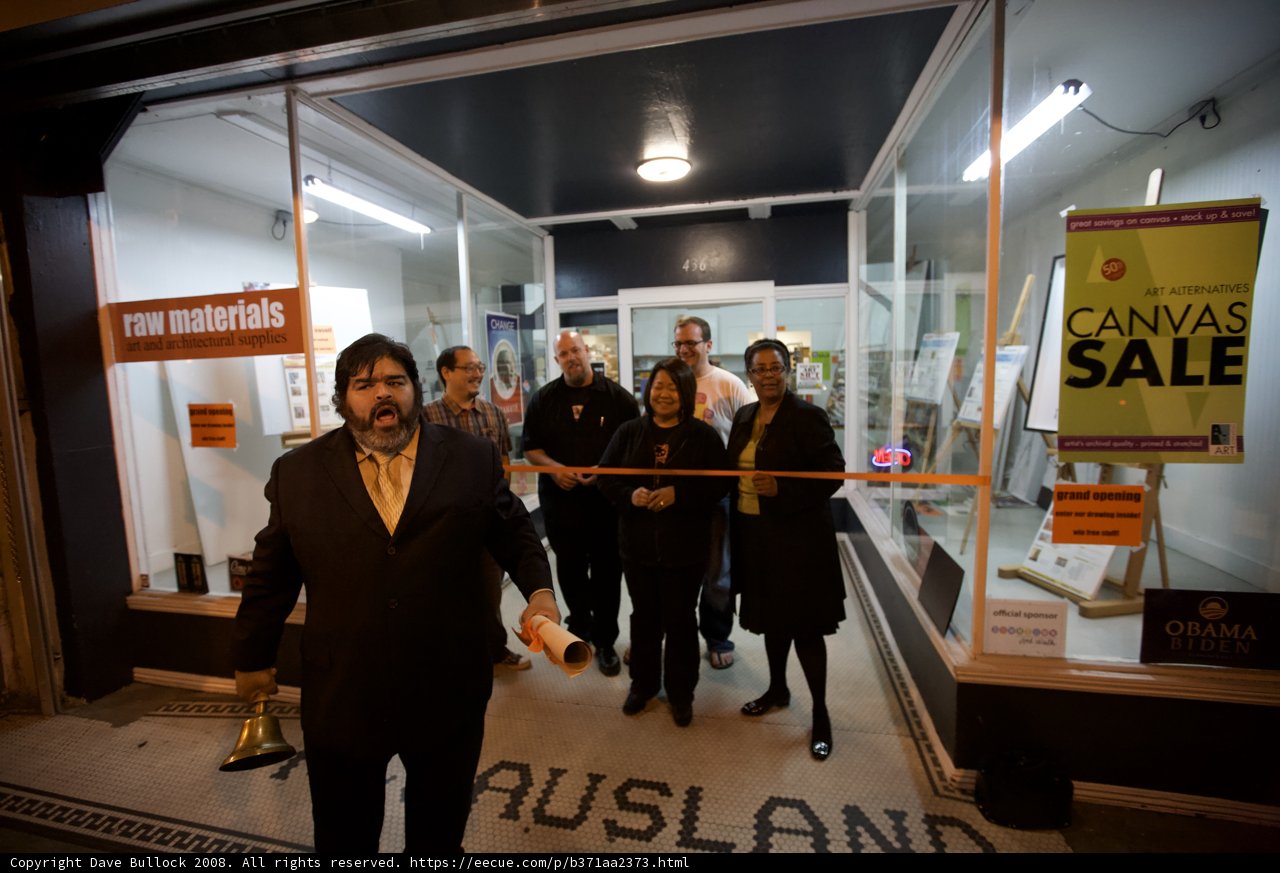 Group of people outside clothing store
