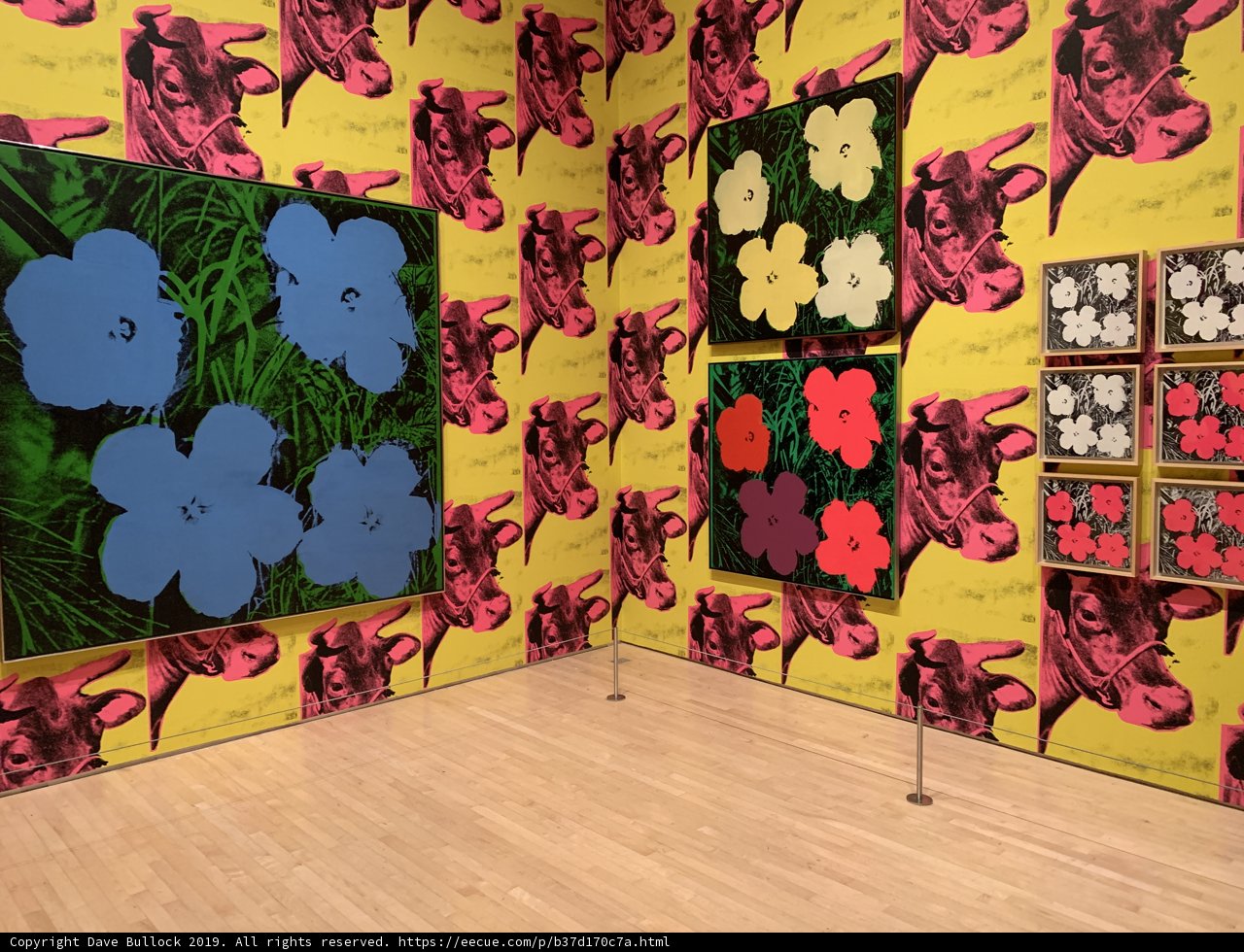Colorful Mural Paintings in a Modern Art Museum