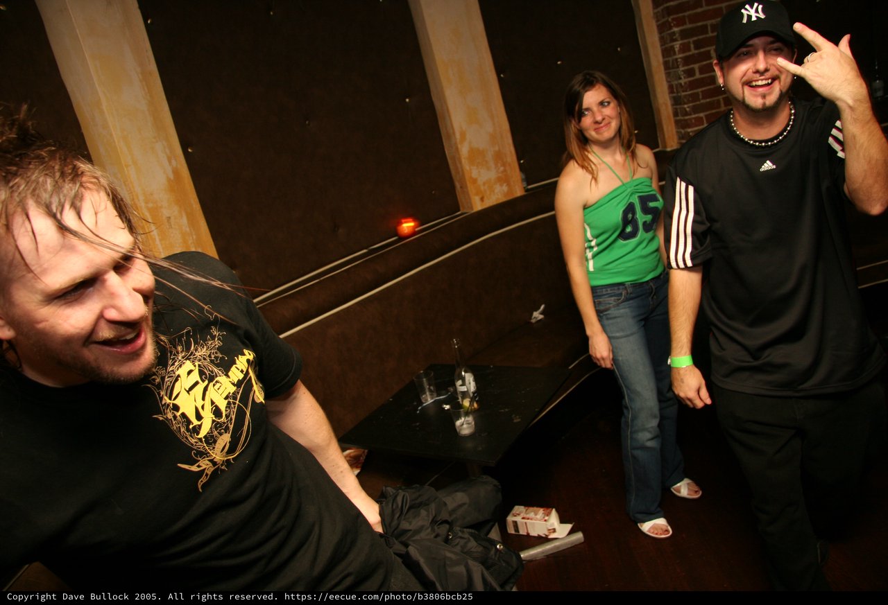 Friends Posing at a Nightclub in 2005