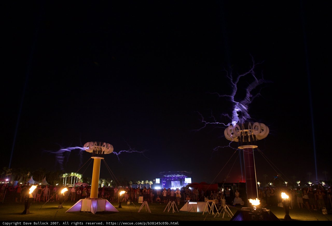 Spiral Light Show in the Outdoor Coachella Tent