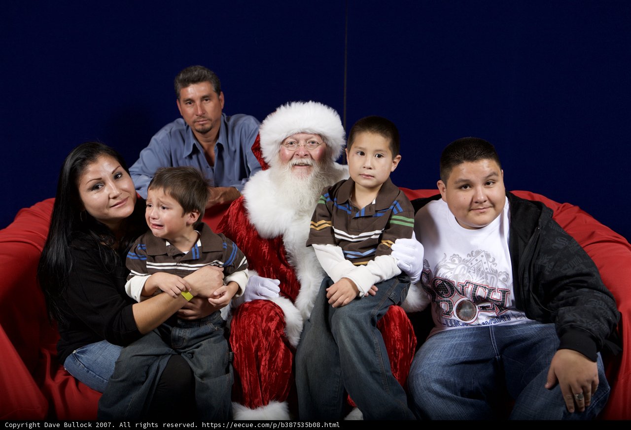 Family Christmas Photo with Santa