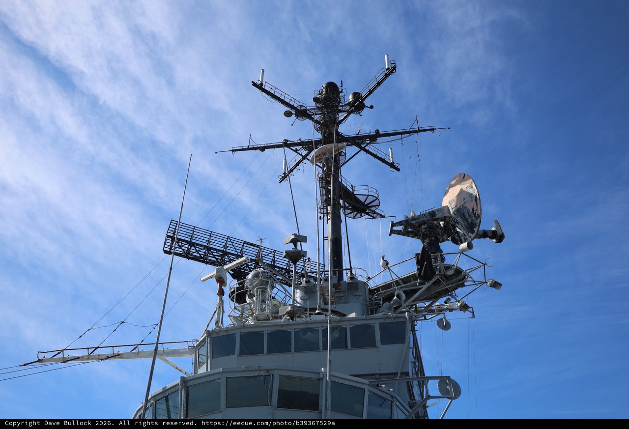 Naval Radar and Communications Tower on USS Hornet