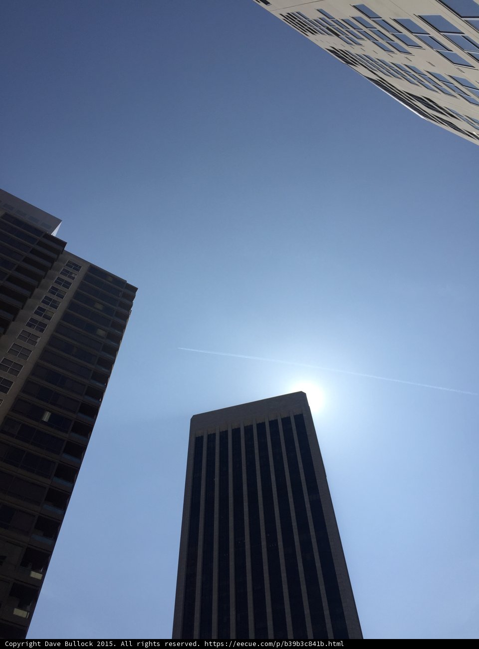 Sun Behind Downtown Tower