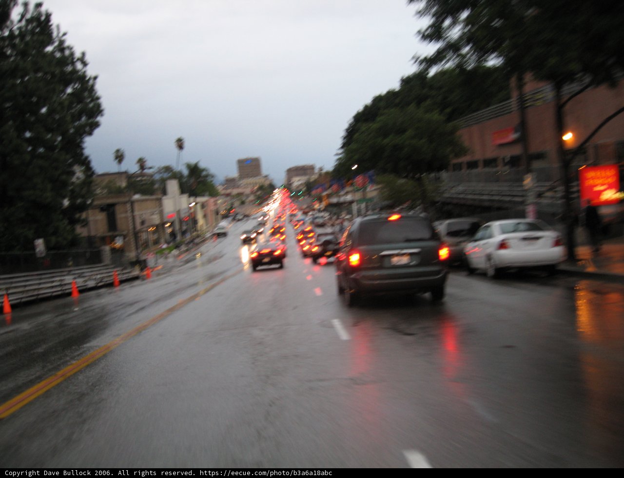 New Year's Day Traffic on the Freeway