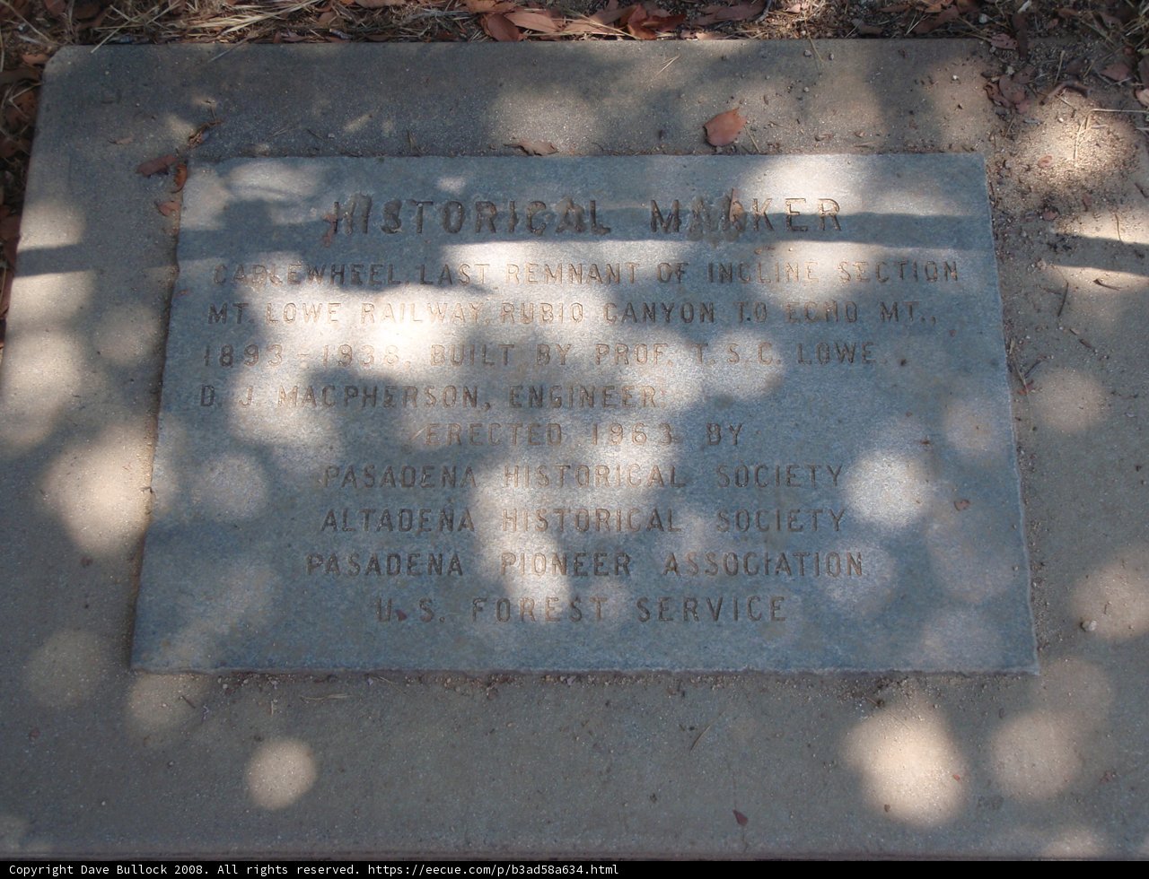 Memorial Plaque at White Mountain