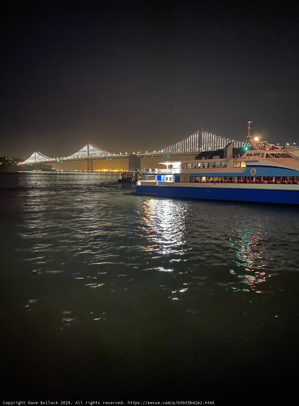 Nighttime Ferry Ride in San Francisco