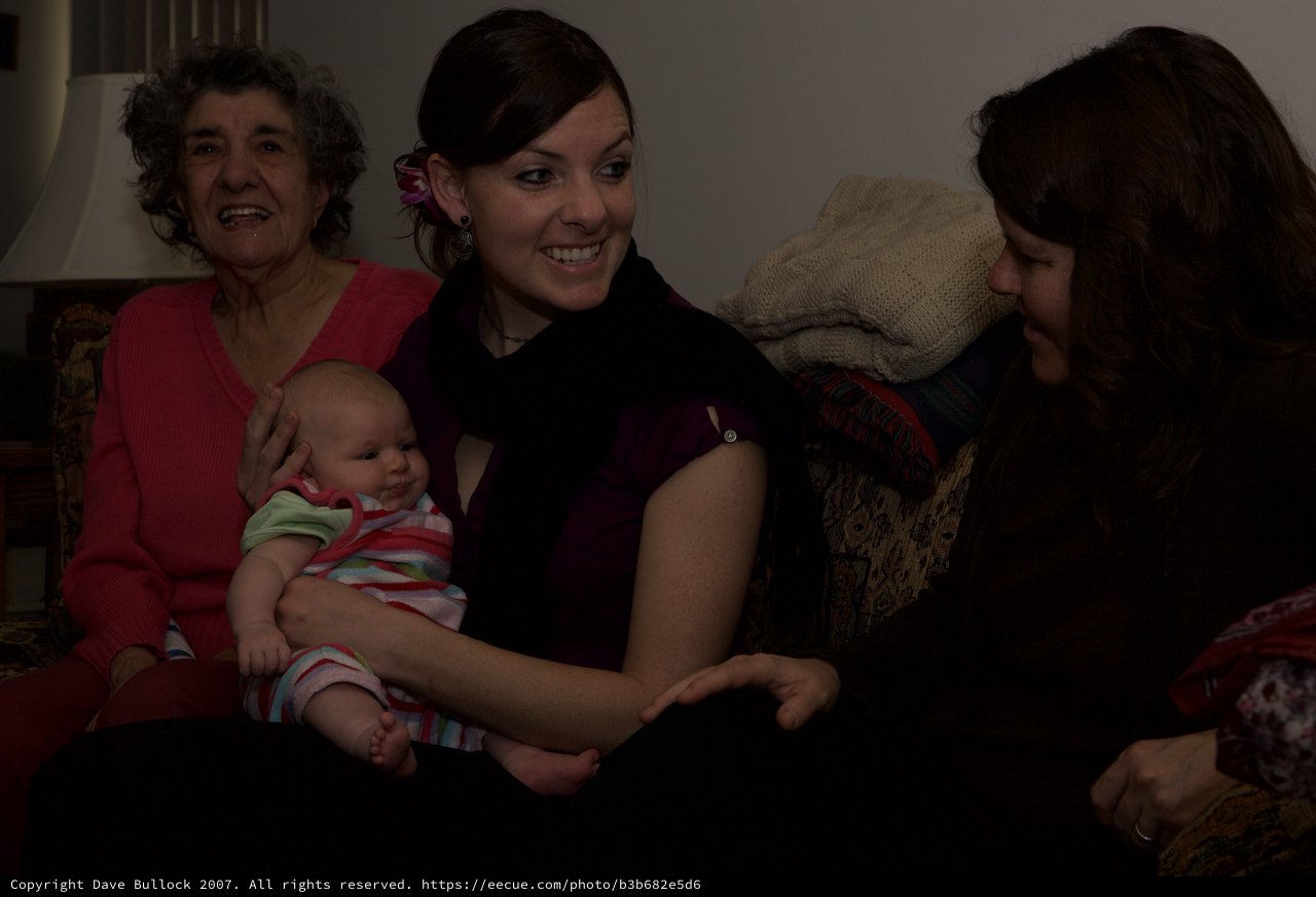 Three Generations Share a Tender Family Moment