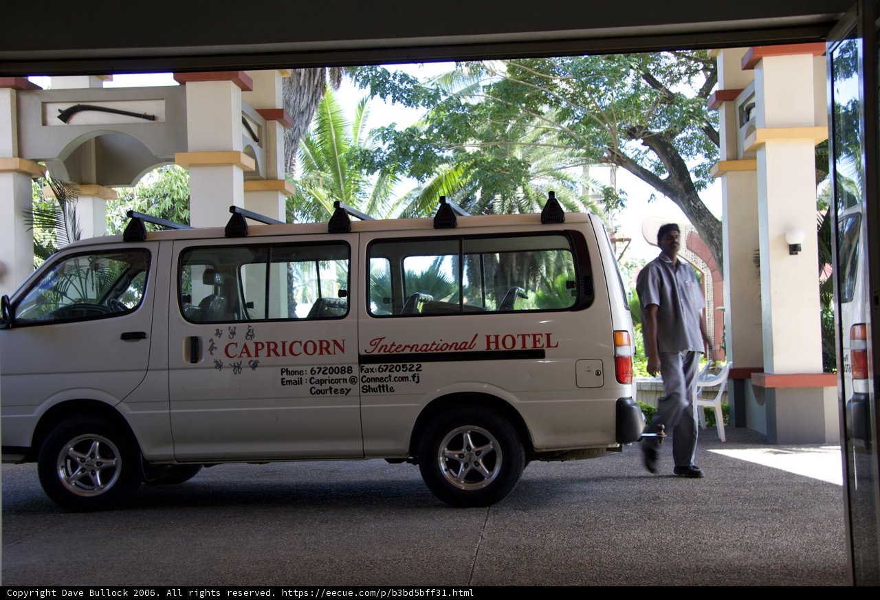 White Van in Front of Building