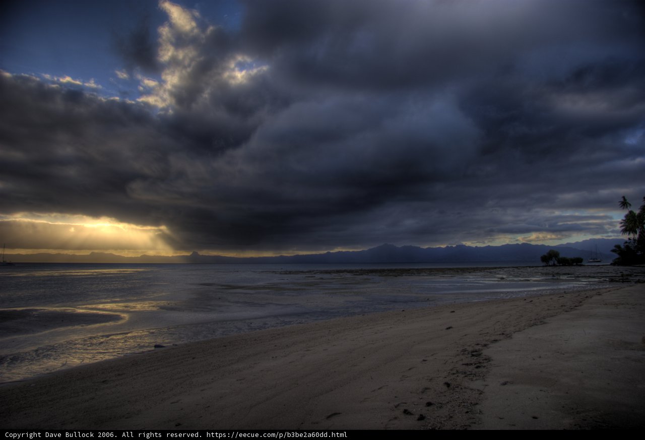 Stormy Sunset at the Beach