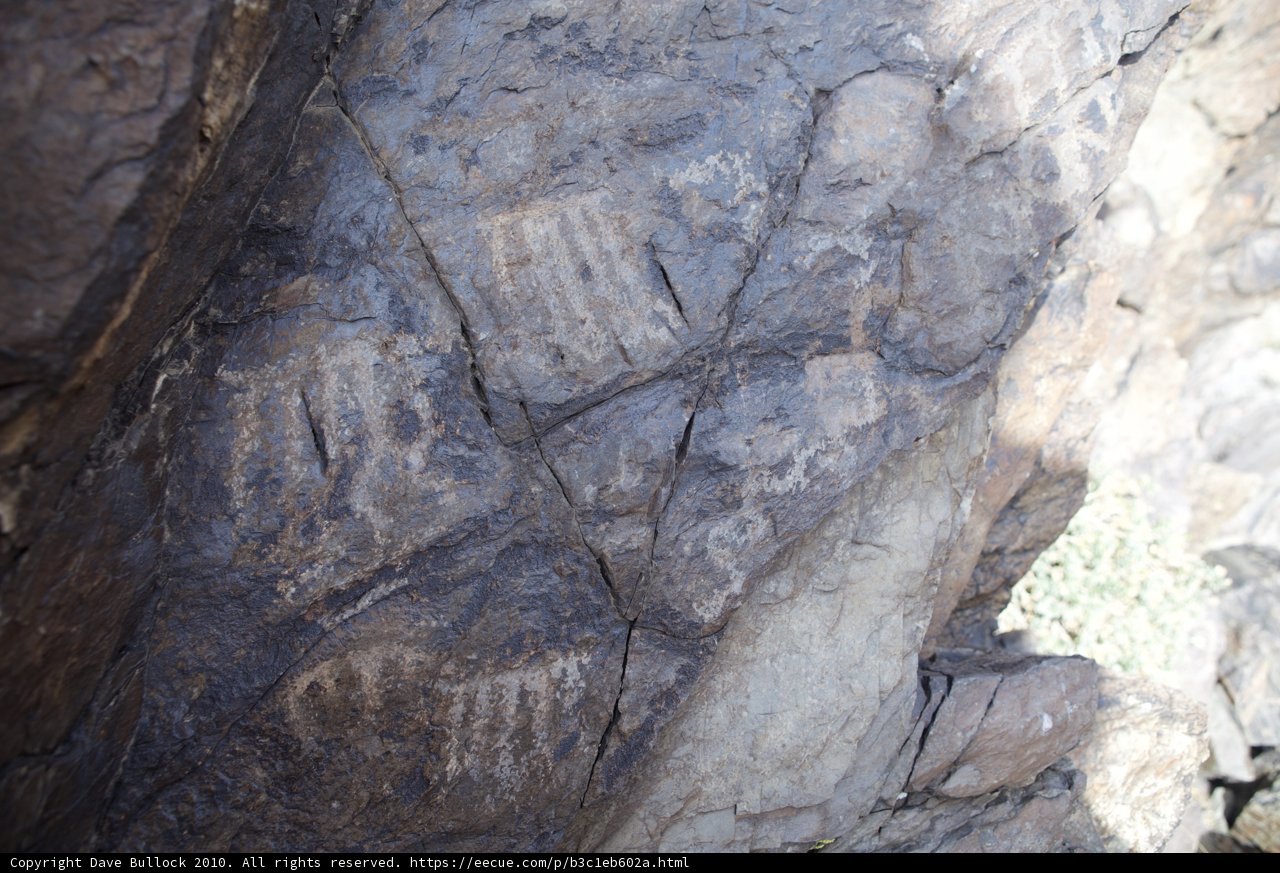 Inscribed Slate Rock at the Desert
