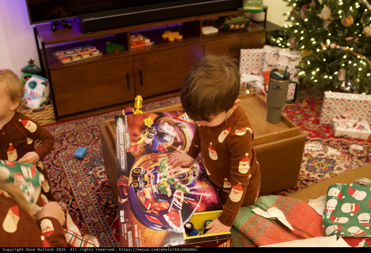 Christmas Morning Joy: Children Opening Presents