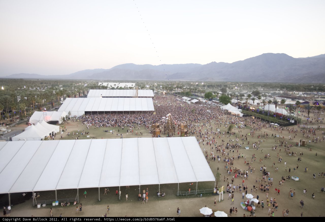 The Massive Music Festival Crowd from Above