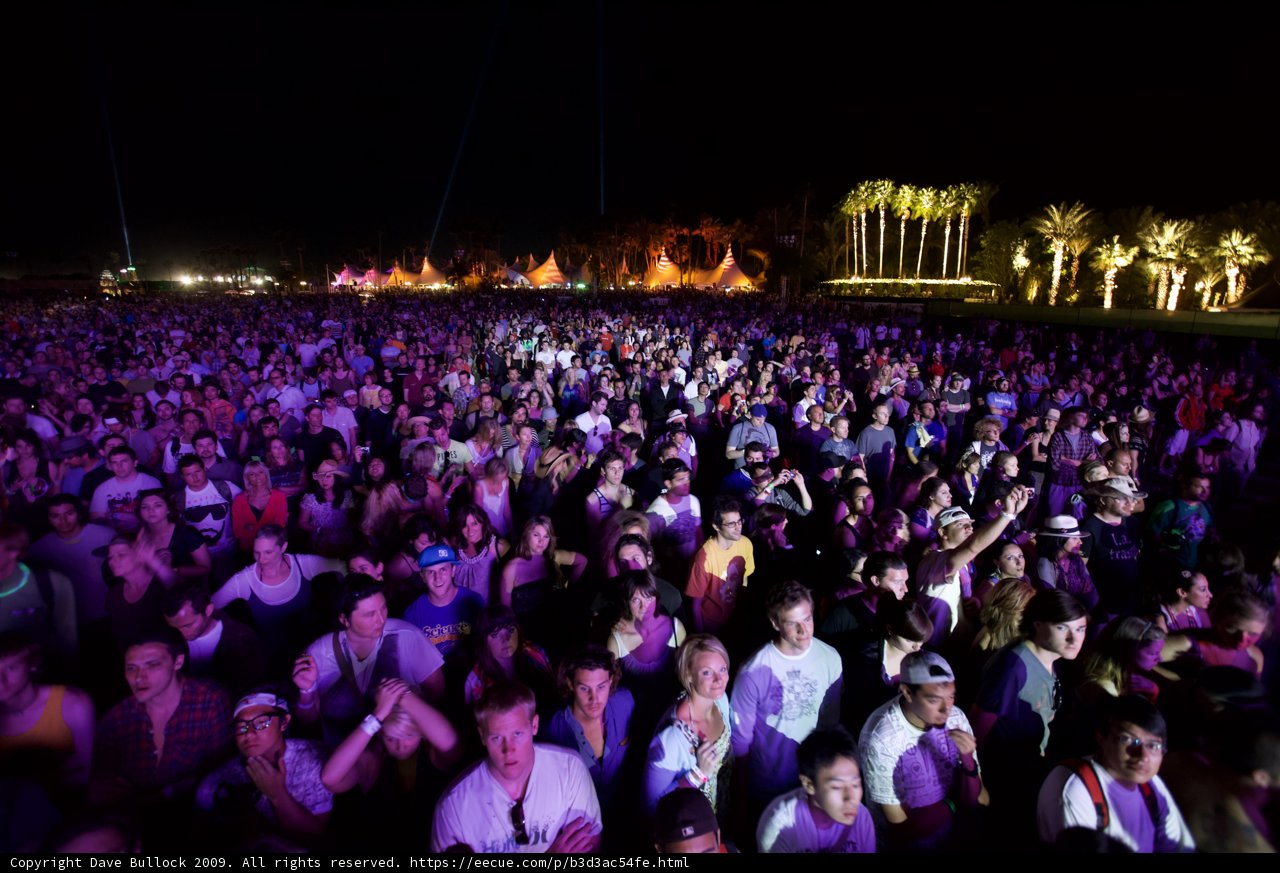 Nighttime Fun at Coachella Music Festival