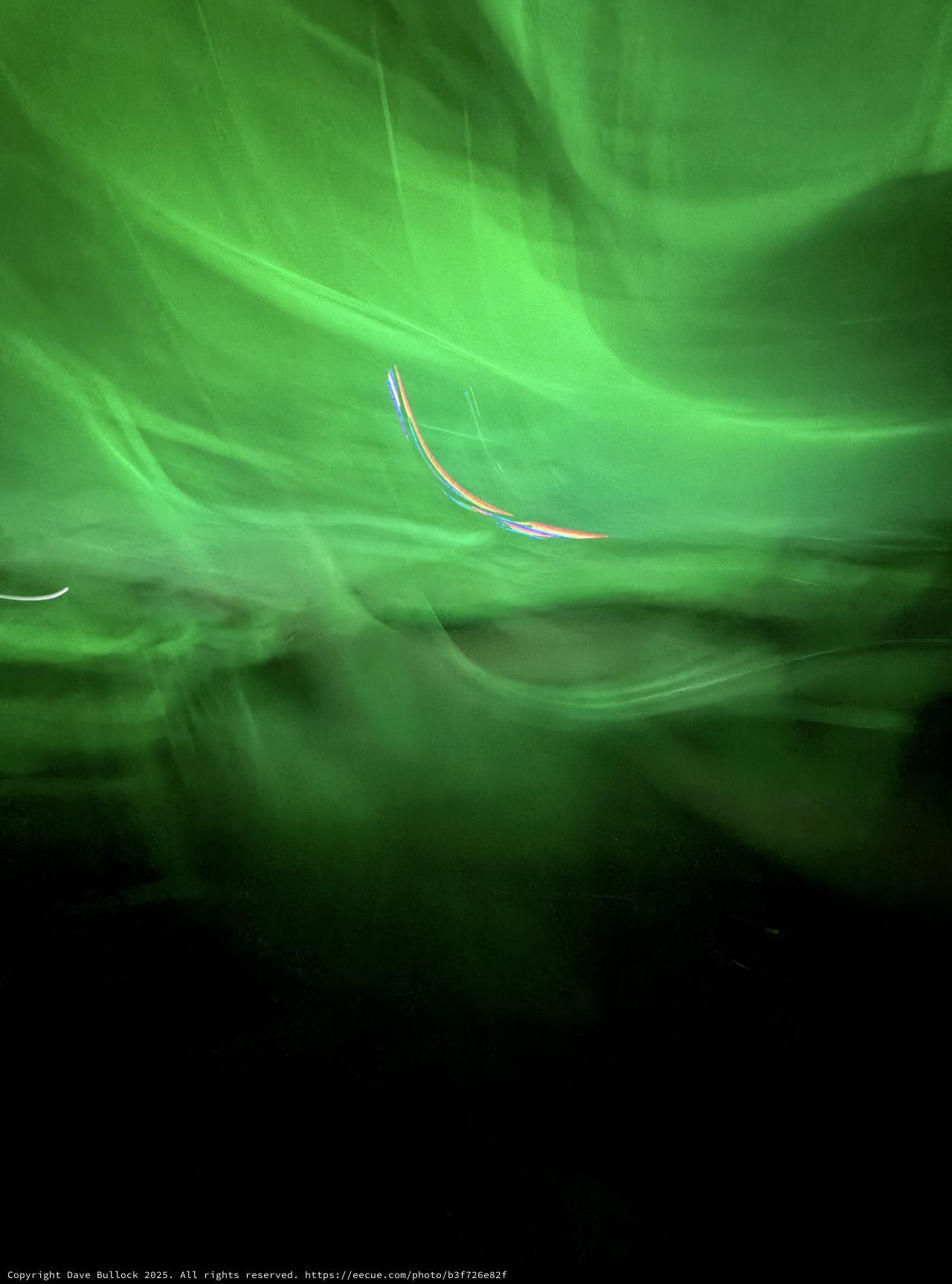 Abstract Light Trails in Green Neon Atmosphere