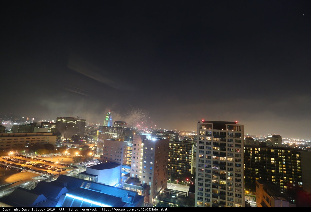 Fourth of July Fireworks in the City