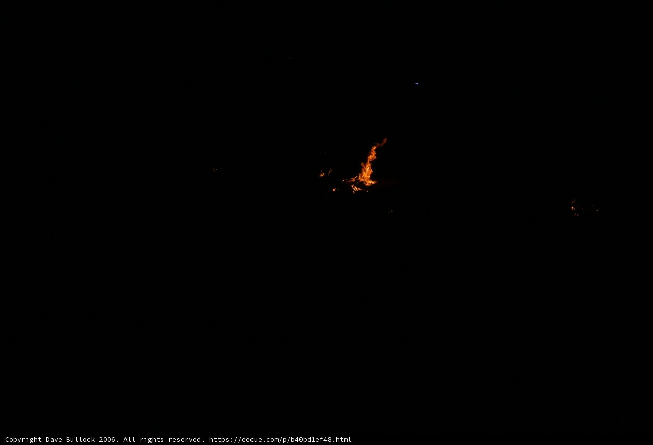Night Fire in the Desert