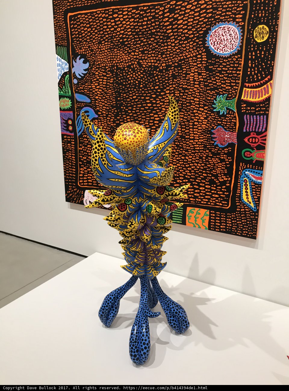 Vibrant Sculpture Adds Color to White Table
