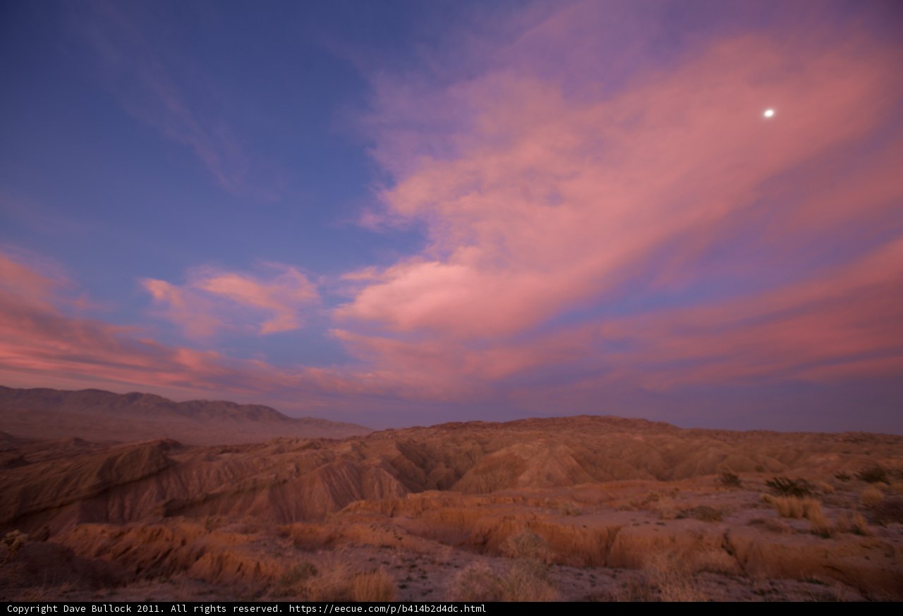 Moonrise in the Desert Plateau