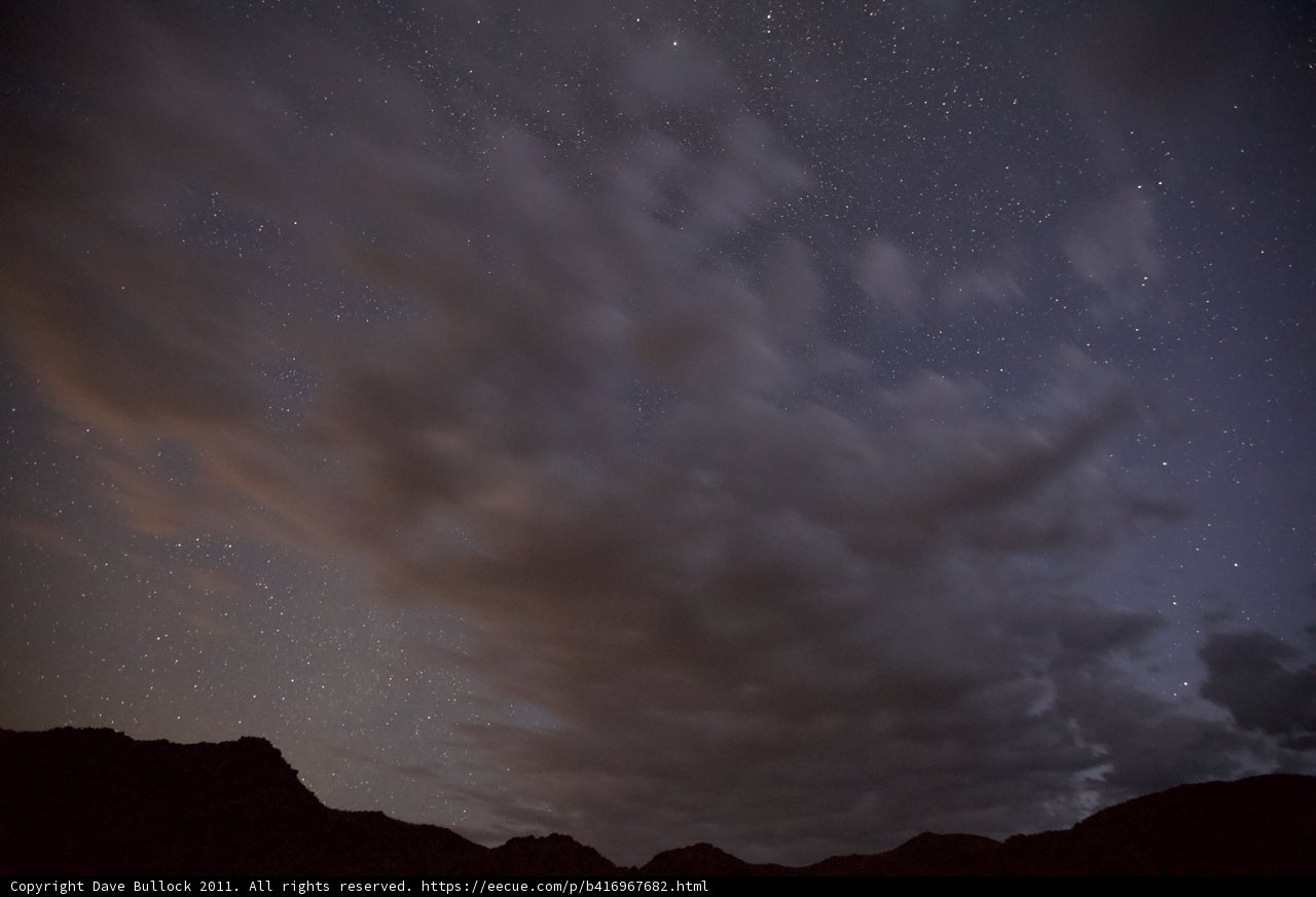 Starry Night Over Desert Mountains