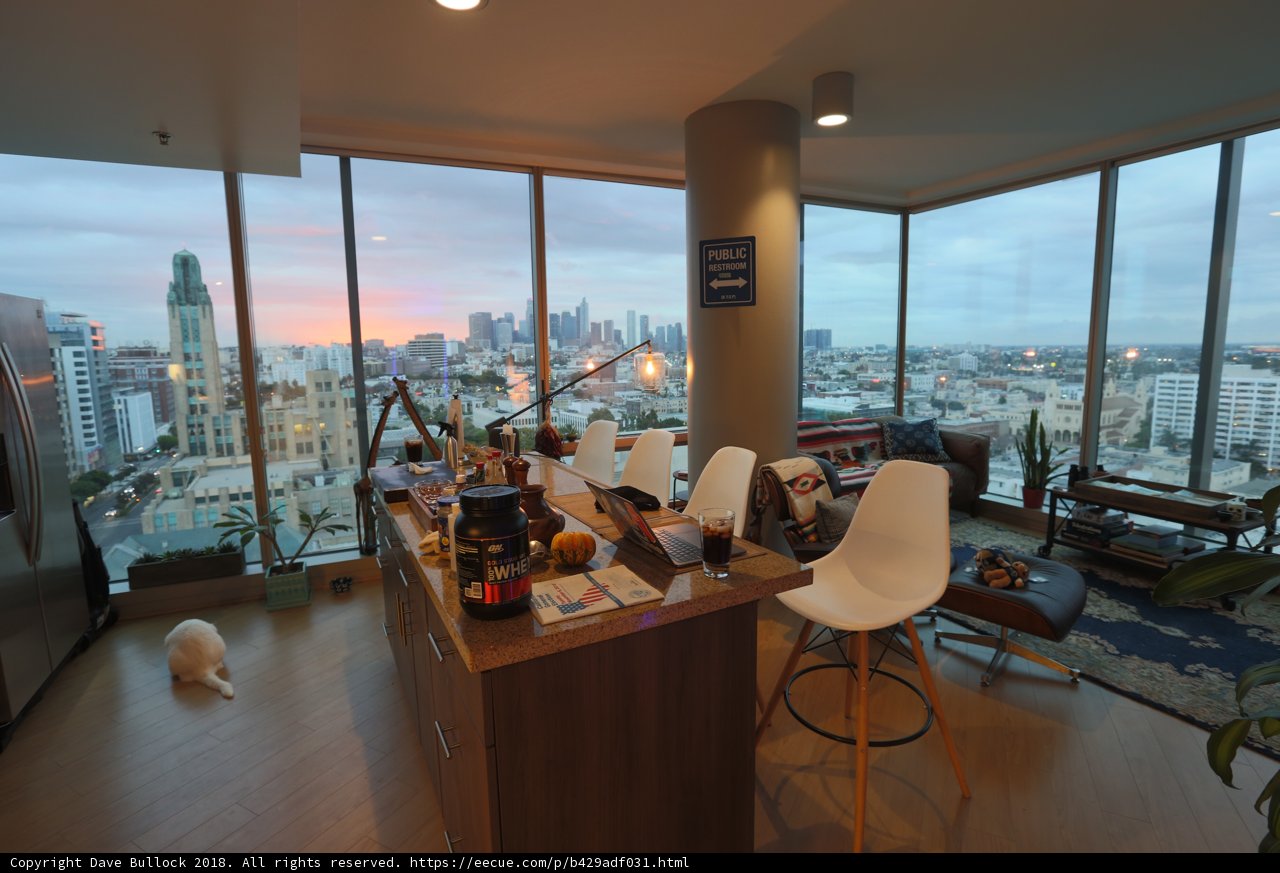 A Penthouse View of Urban Sunset