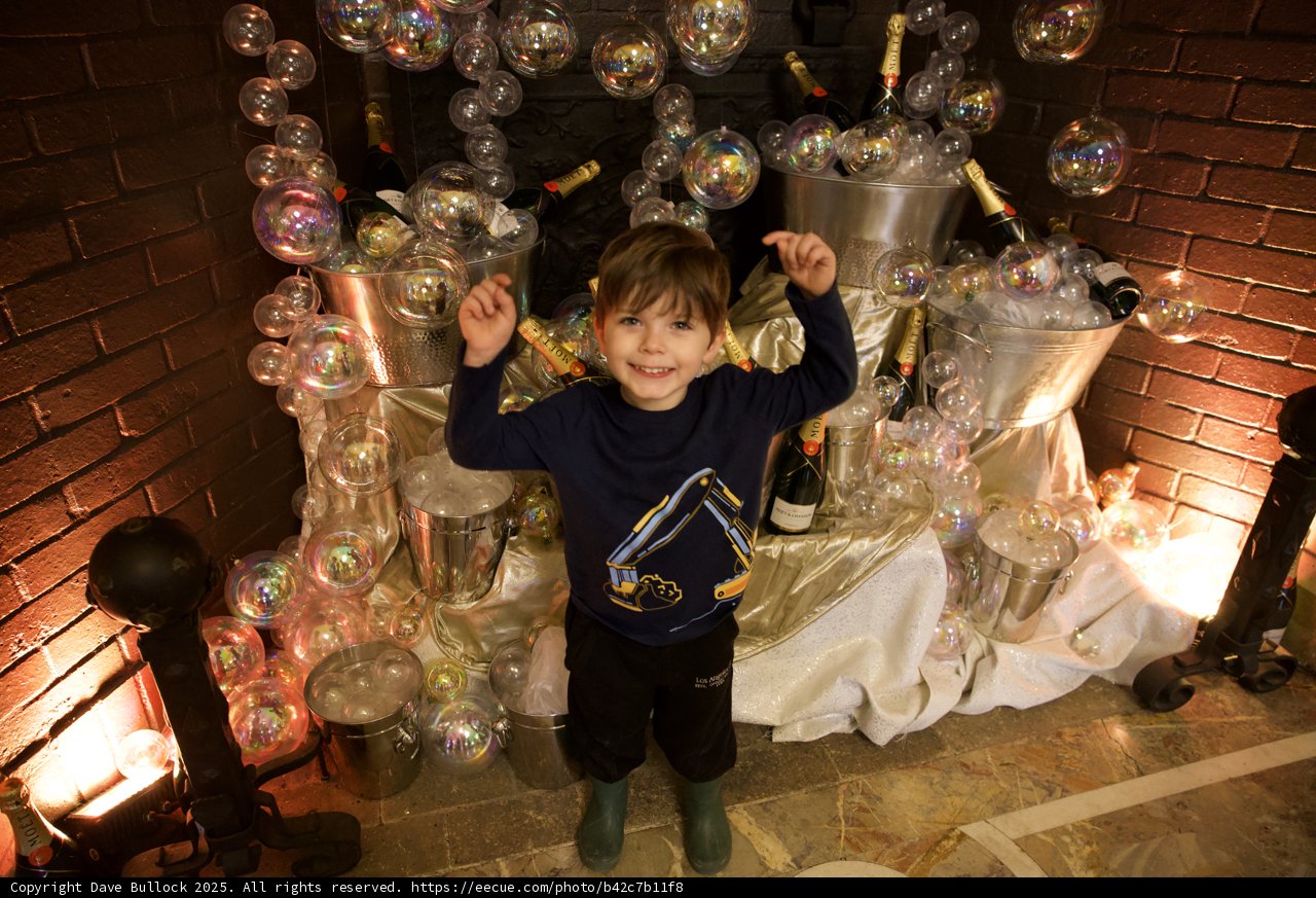 Wesley's Delight Among Bubbles at Thistlewyck Festival