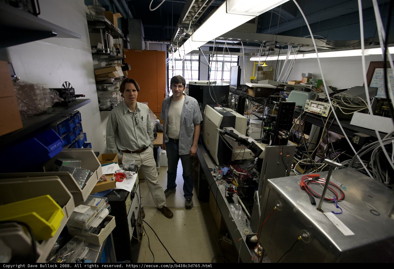 Two Men Conducting Research in a High-Tech Lab