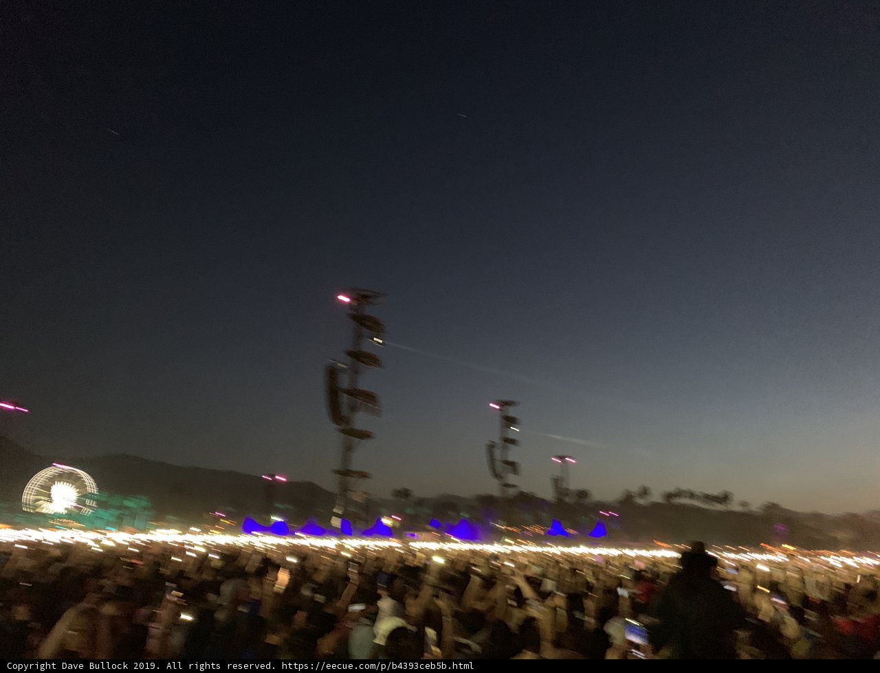 Nighttime Crowd at Music Festival