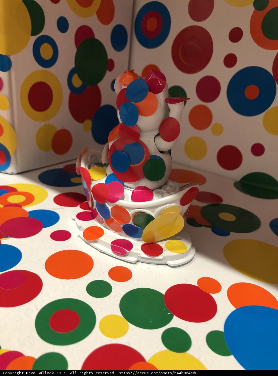 Colorful Dots and a White Bear