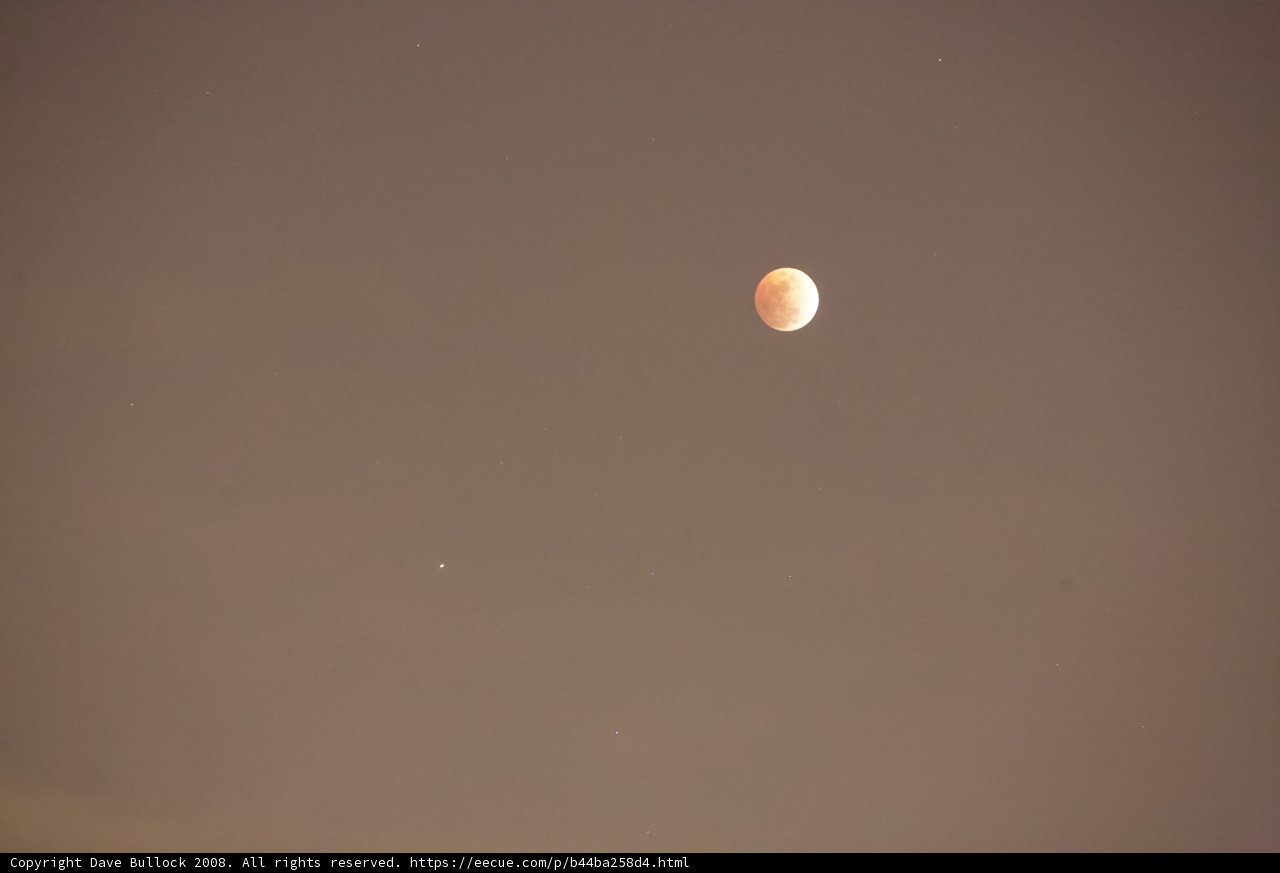 Lunar Eclipse amidst celestial beauty