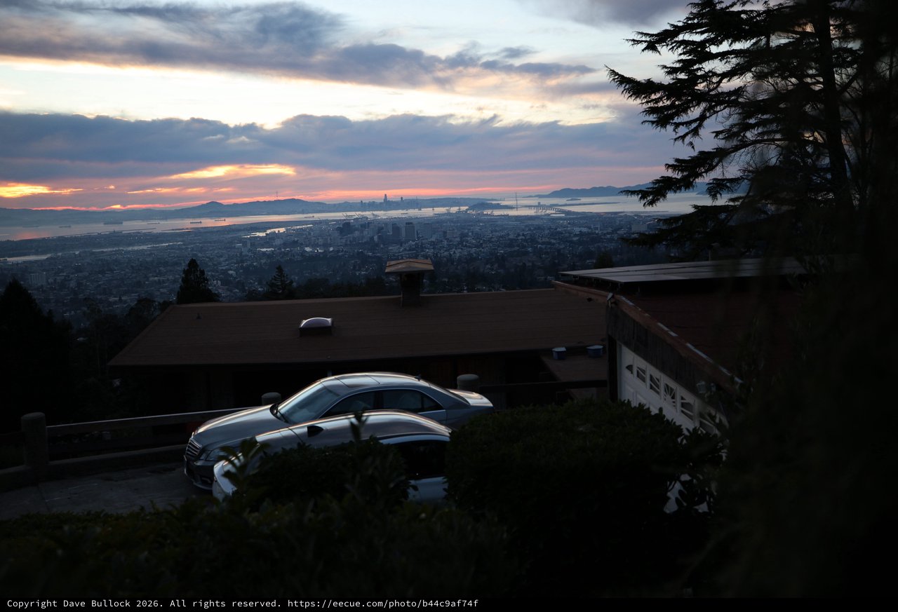 Twilight Vista Over San Francisco Bay from Berkeley Hills