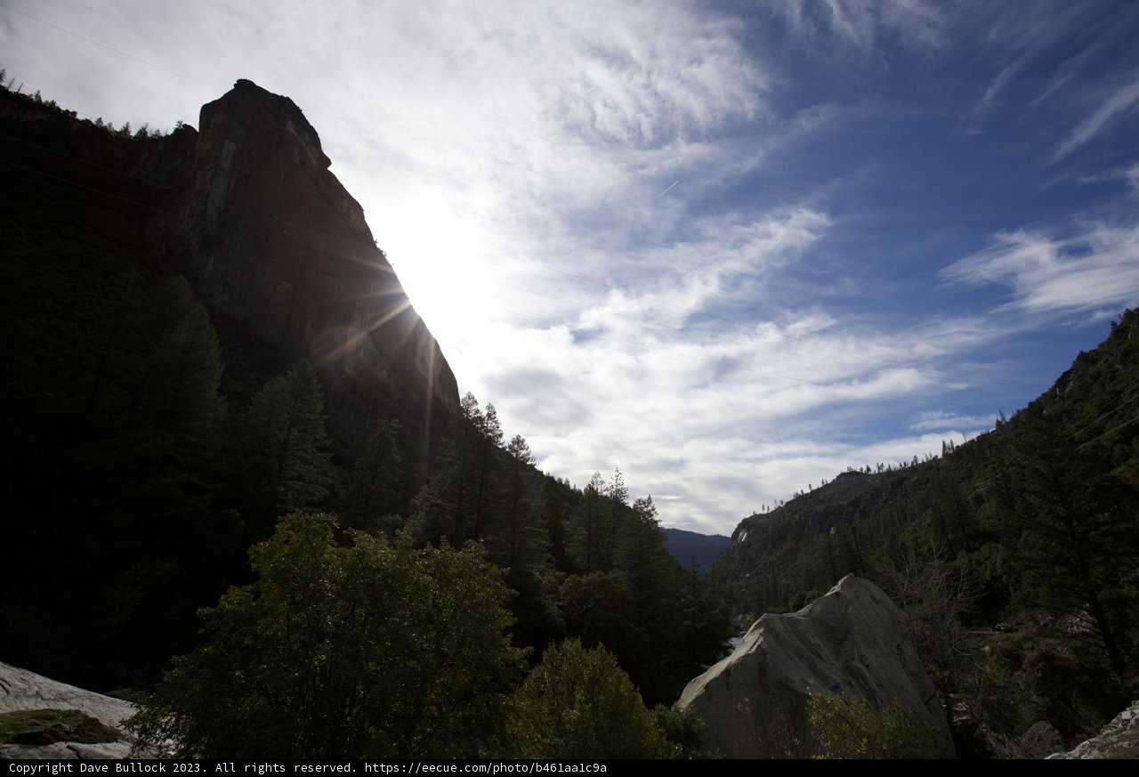 Radiant Sunlight Over Yosemite Peaks