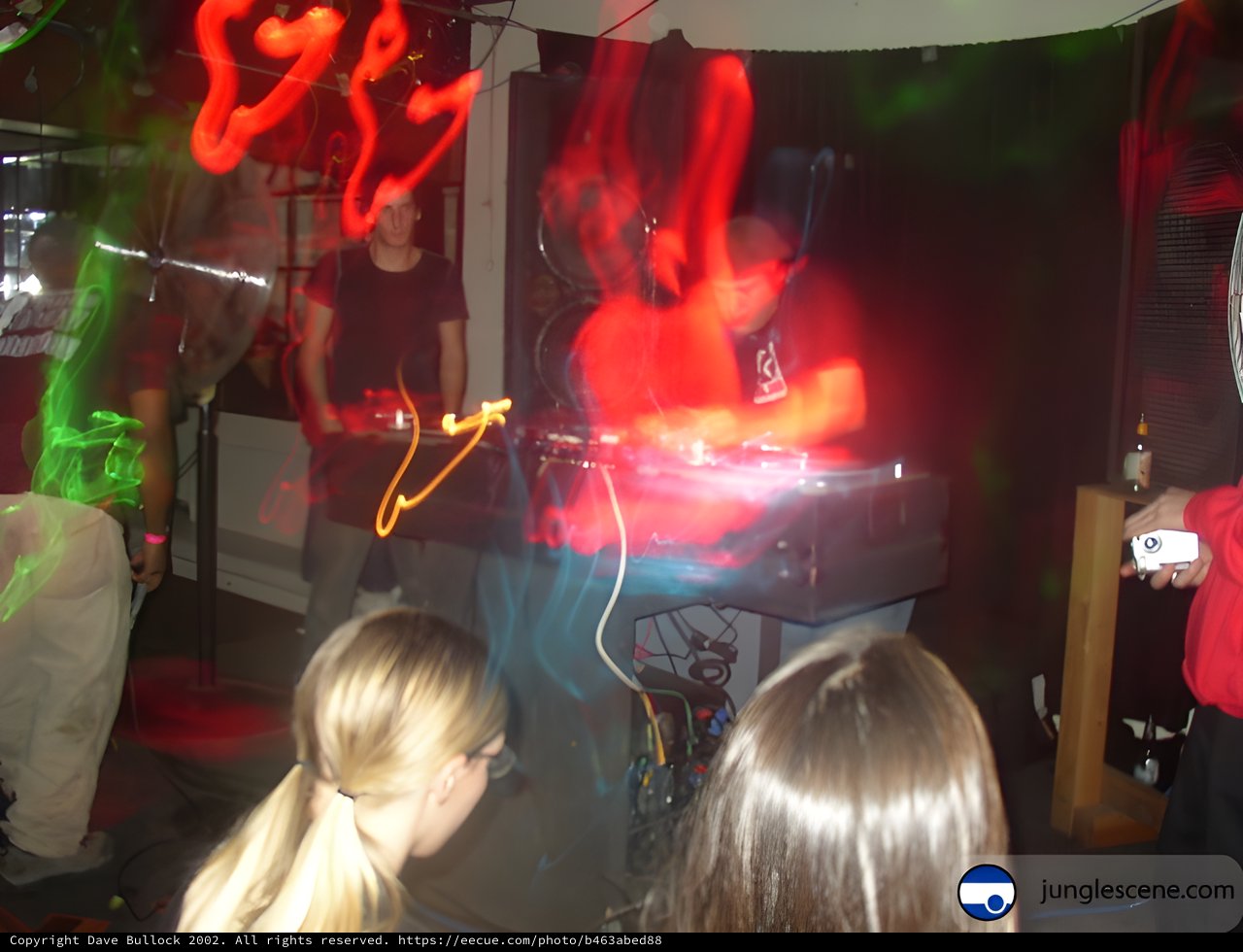 Underground Electronic Music Performance with Light Trails
