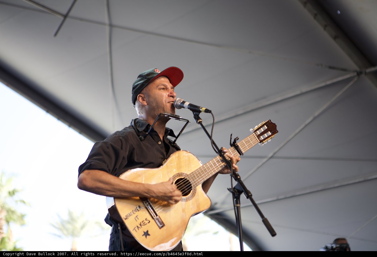 Tom Morello Performs with Guitar at Coachella 2007