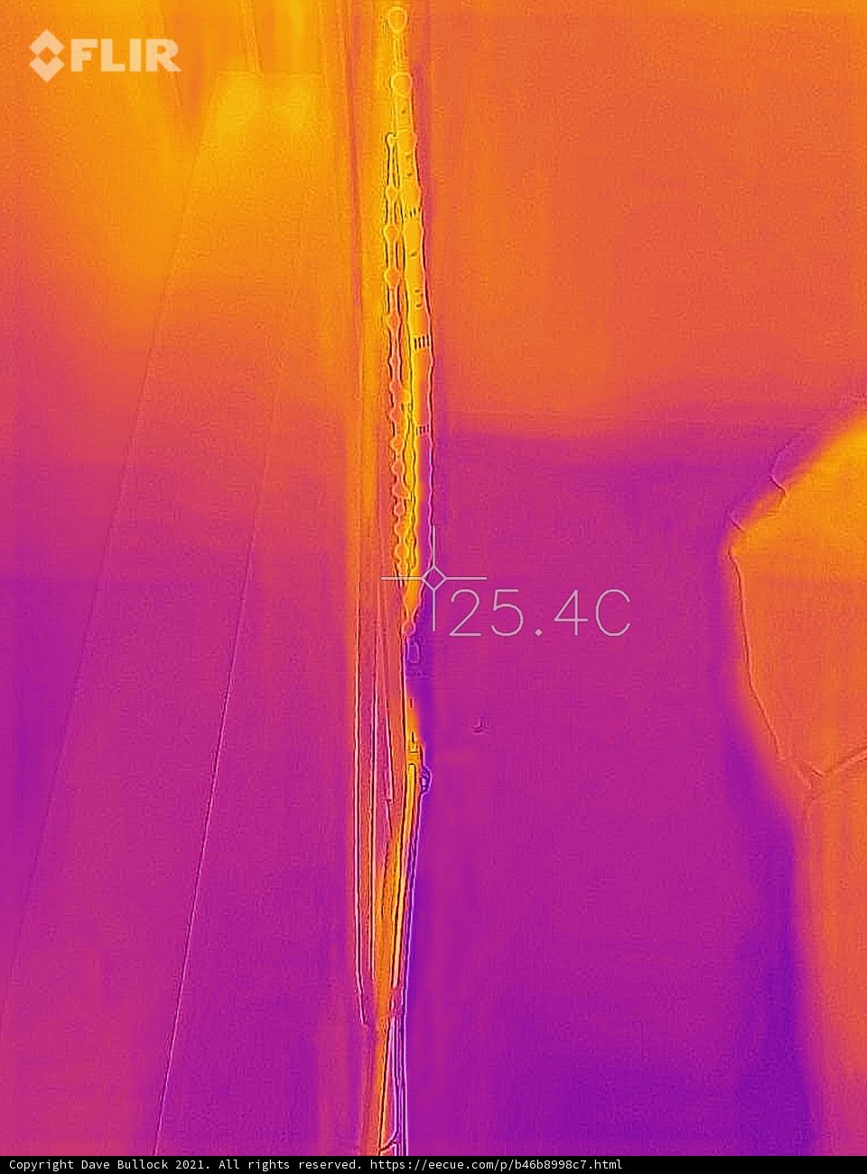 Thermal Image Shows Hot Water Stream