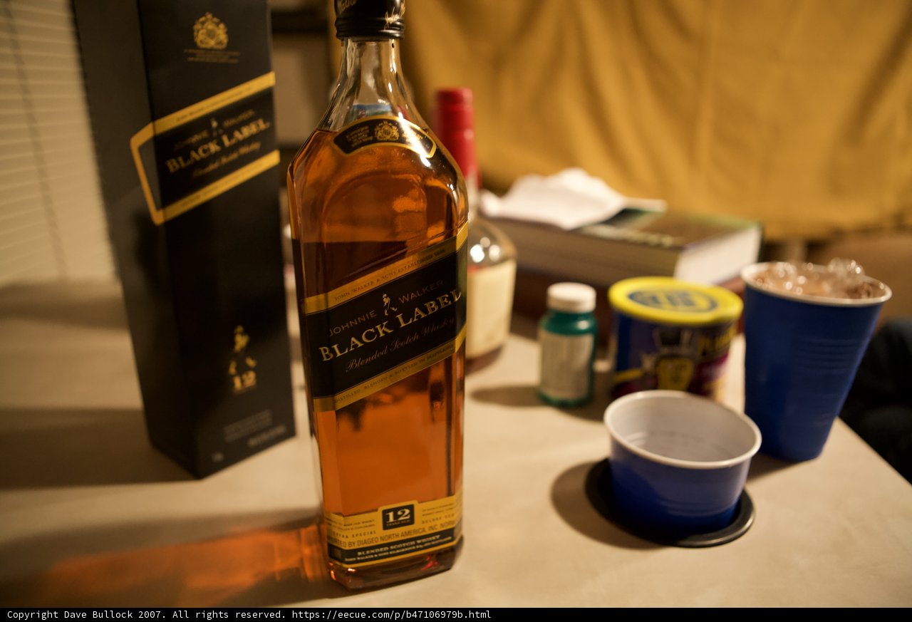 A Sip of Premium Black Label Whisky