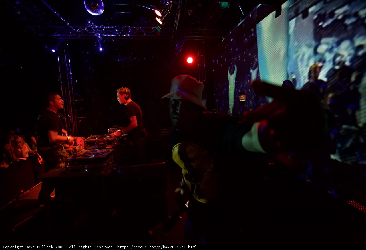 Urban Concert with DJ and Crowd at Night Club