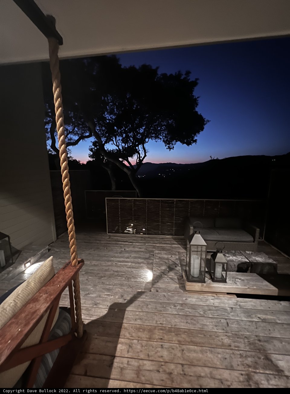 Dusk on the Swing Deck