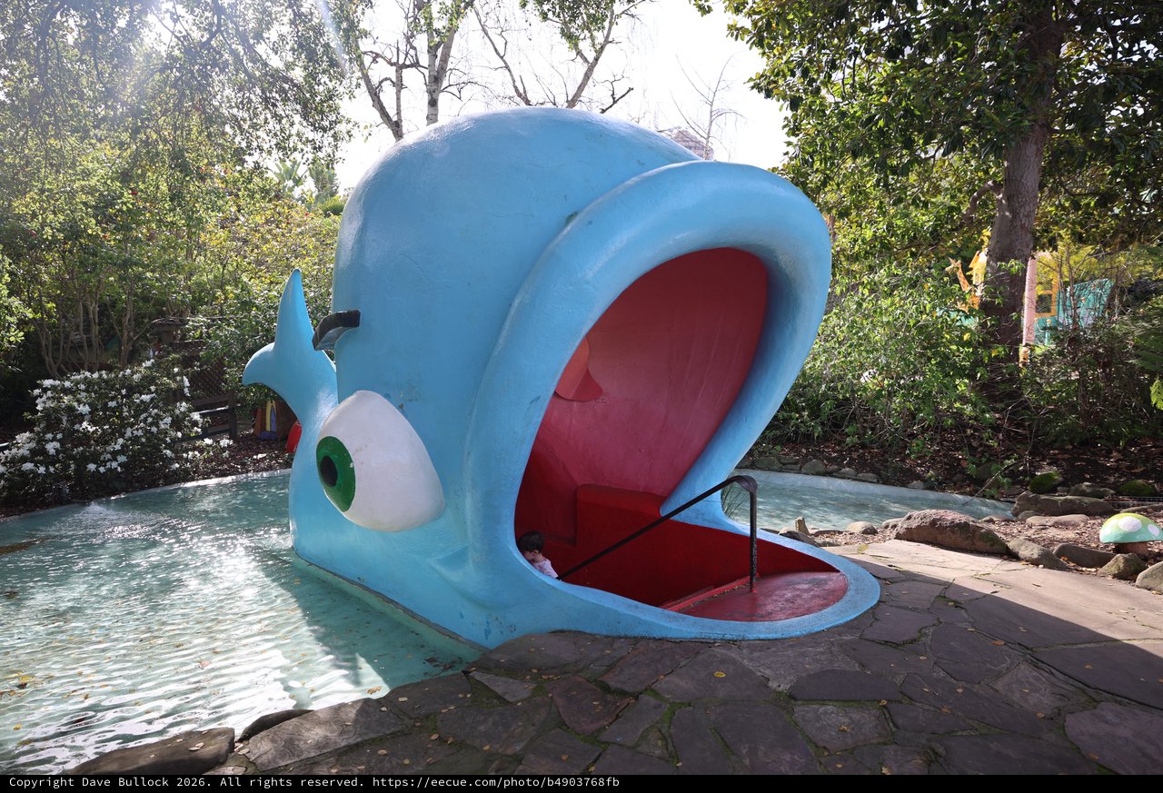 Blue Whale Slide at Abandoned Theme Park Pool