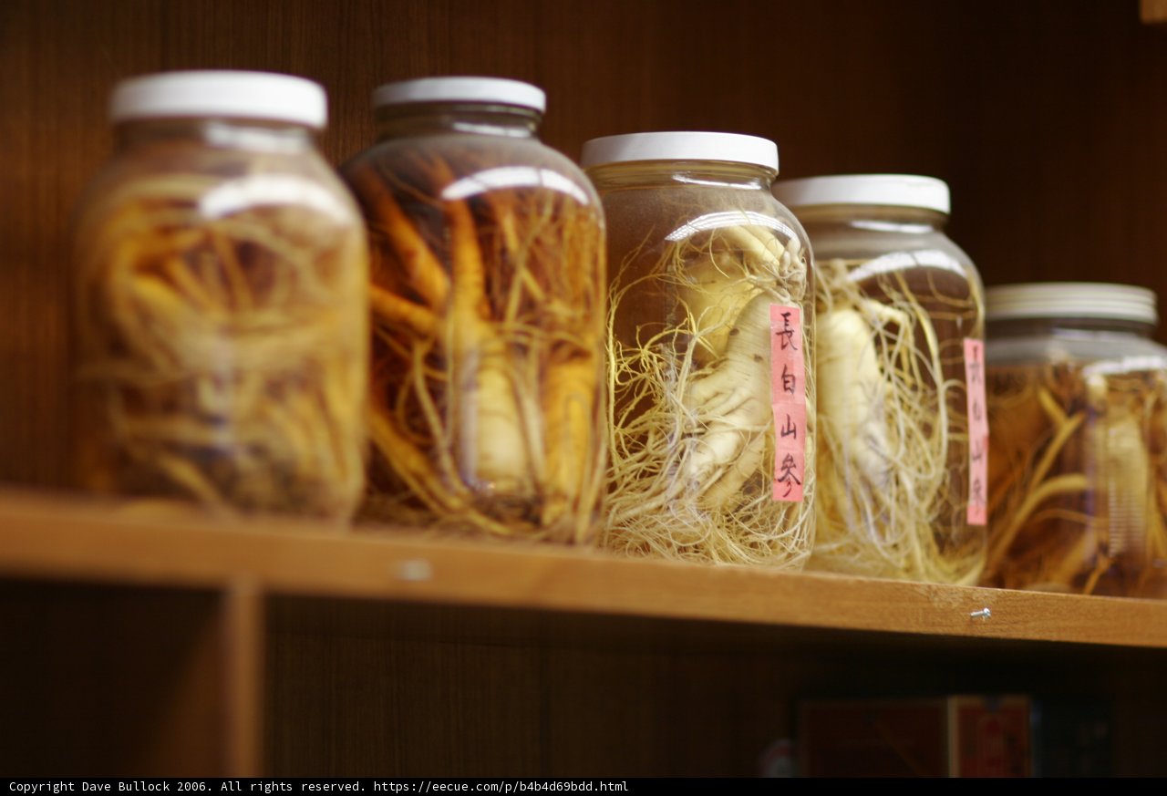 Assorted Roots in Jars