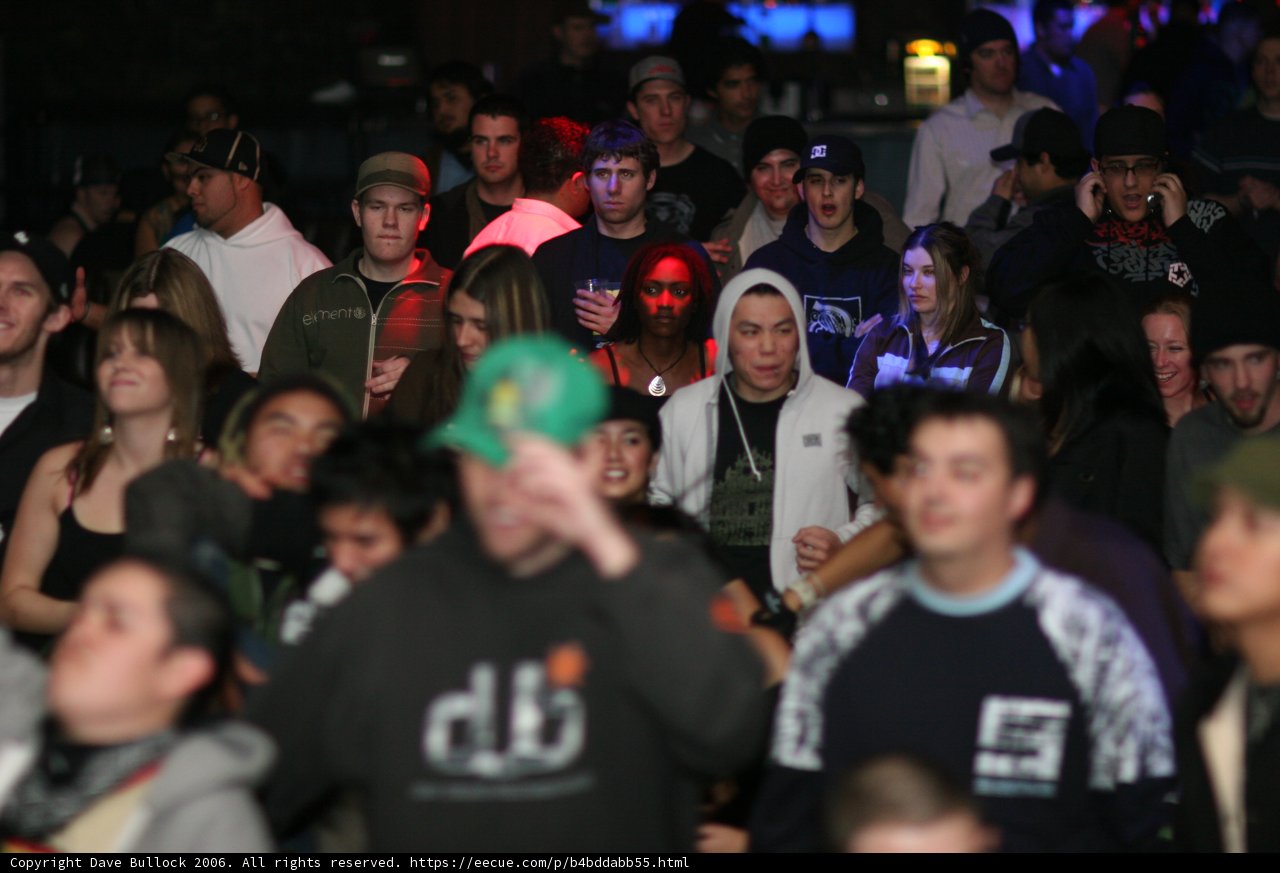 Funky Crowd with a Hat