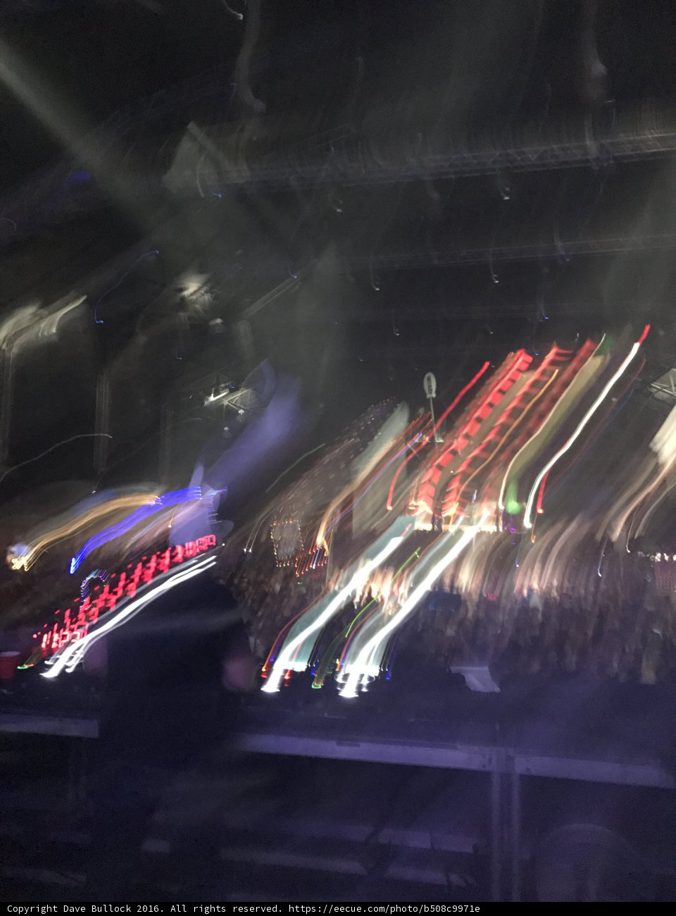 Blurred Neon Sign Lights Up the Night