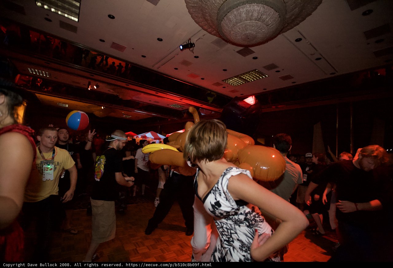 Nightclub celebration with balloon and style