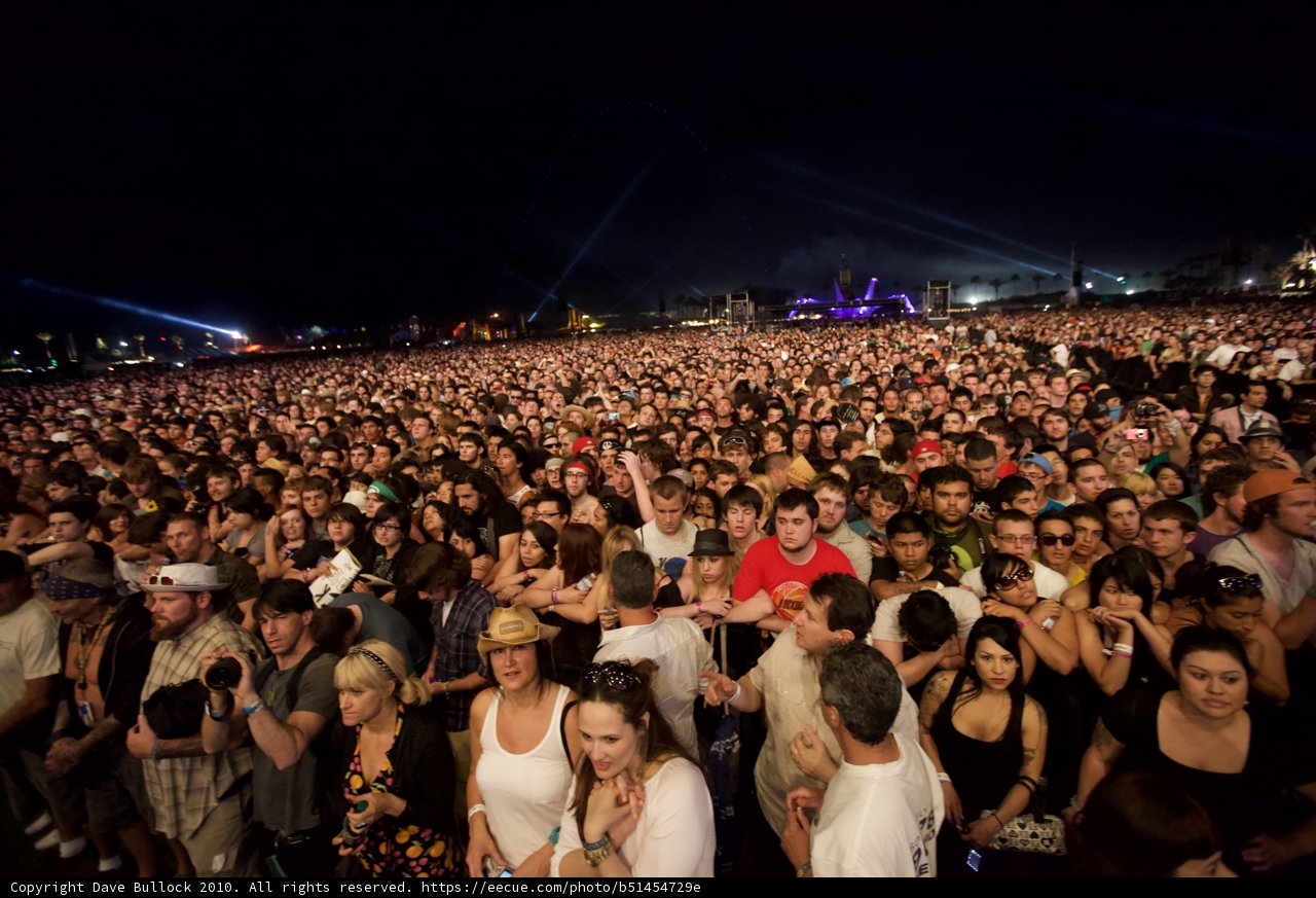 Coachella Night Sky Crowd