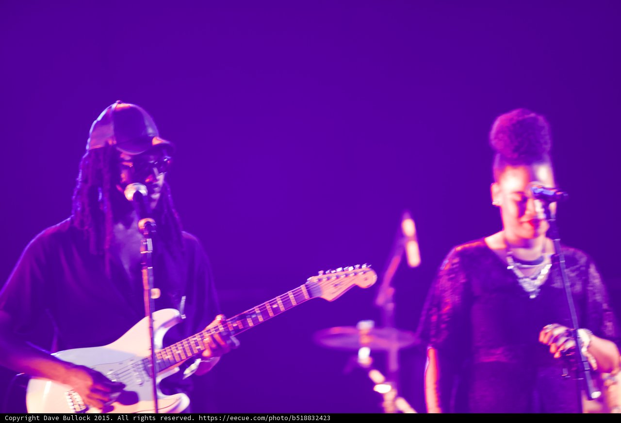 Solange Band Guitarist Portrait Dreadlocks Cap White Stratocaster Backing Vocalist