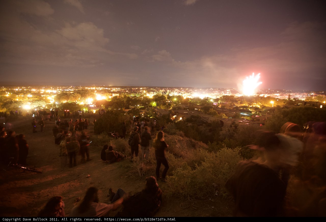 Flares and Fireworks in Santa Fe